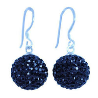 Load image into Gallery viewer, Glitzerkugel jet schwarz 12 mm Kristall Silberohrringe Ohrringe 925er Silber Damen Glitzer Schmuck - chic-net.de
