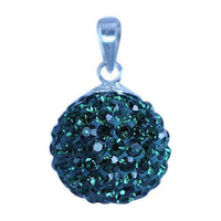 Load image into Gallery viewer, Glitzerkugel montana blau 8 mm Kristall Silberanhänger Anhänger 925er Silber Damen Glitzer Schmuck - chic-net.de
