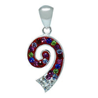 Cargar imagen en el visor de la galería, Glitzerschmuckset Kristall Zirkonia Spiralen bunt Anhänger Ohrringe 925er Silber Damen Schmuck - chic-net.de
