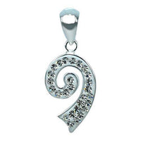 Cargar imagen en el visor de la galería, Glitzerschmuckset Kristall Zirkonia Spiralen weiß Anhänger Ohrringe 925er Silber Damen Schmuck - chic-net.de
