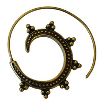 Load image into Gallery viewer, Piercing Messing Spirale silber gold 1,4mm Punkte Hook - chic-net.de
