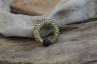 Load image into Gallery viewer, Gummi Klemmkugel Ring Messing Piercing Gitter - chic-net.de
