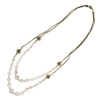 Load image into Gallery viewer, Halskette Ethno Perlen 70cm doppellagig Brass Kette - chic-net.de
