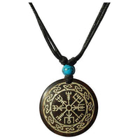 Load image into Gallery viewer, Halskette Holz Türkis verstellbar Anhänger gold silber - chic-net.de
