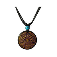 Load image into Gallery viewer, Halskette Holz Türkis verstellbar Anhänger gold silber - chic-net.de
