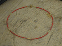 Cargar imagen en el visor de la galería, Halskette Koralle 925 Sterling Silber vergoldet 43-44,5cm - chic-net.de
