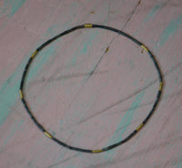 Load image into Gallery viewer, Halskette Lavastein 925 Sterling Silber vergoldet 43cm - chic-net.de
