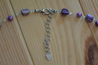 Load image into Gallery viewer, Halskette lila Perlen Perlmutt Muschel Splitter 42-48 cm - chic-net.de
