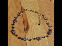Load image into Gallery viewer, Halskette Perlen Stein Splitter Bündel lila amethyst - chic-net.de
