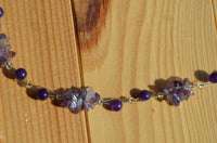 Load image into Gallery viewer, Halskette Perlen Stein Splitter Bündel lila amethyst - chic-net.de
