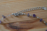 Load image into Gallery viewer, Halskette Perlen Stein Splitter Bündel lila amethyst - chic-net.de
