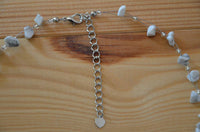 Load image into Gallery viewer, Halskette Perlen Stein Splitter Bündel weiß 42- 48cm - chic-net.de
