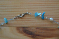 Load image into Gallery viewer, Halskette Perlmutt Splitter türkis Perlen weiß 42 cm - chic-net.de
