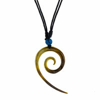 Load image into Gallery viewer, Halskette Perlmutt verstellbar Baumwolle Muschel Kette handgeschnitzt Türkis Stein Tomoe - chic-net.de
