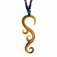 Load image into Gallery viewer, Halskette Perlmutt verstellbar Baumwolle Muschel Kette handgeschnitzt Türkis Stein Tomoe - chic-net.de
