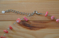 Load image into Gallery viewer, Halskette Rosenquarz Perlen Stein Splitter Bündel rosa - chic-net.de
