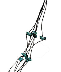 Load image into Gallery viewer, Halskette schwarz türkis Herz Stein Perlen mehrlagig 40cm - chic-net.de
