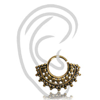 Cargar imagen en el visor de la galería, Helix Tragus Piercing Brass antik golden Kreise Kugeln 0,8mm Ohrpiercing - chic-net.de
