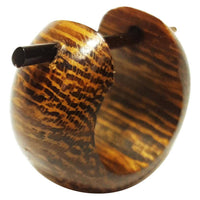 Load image into Gallery viewer, Holz Creolen 16mm Ohrringe Horn Pin organic - chic-net.de
