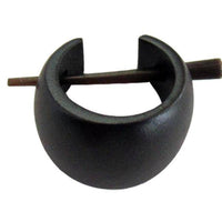 Load image into Gallery viewer, Holz Creolen schwarz handmade Sonoholz 16mm Pin Ohrringe - chic-net.de
