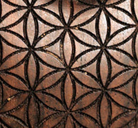 Load image into Gallery viewer, Holz dunkelbraun Piercing Hoop Creole Blume des Lebens - chic-net.de
