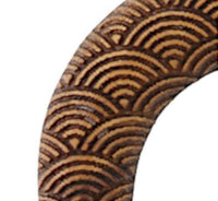 Load image into Gallery viewer, Holz Fake Piercing Spirale Edelstahl überlappend Kreise - chic-net.de
