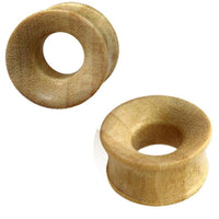 Load image into Gallery viewer, Holz Flesh Tunnel Krokodilholz hellbraun ribbed Plug - chic-net.de
