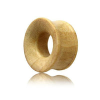Load image into Gallery viewer, Holz Flesh Tunnel Krokodilholz hellbraun ribbed Plug - chic-net.de
