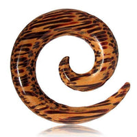 Load image into Gallery viewer, Holz Ohr Piercing Spirale Dehnschnecke Kokosholz - chic-net.de
