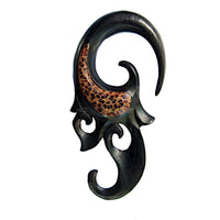 Load image into Gallery viewer, Holz Piercing schwarz Eizenholz Spirale Kokosholz Inlay - chic-net.de
