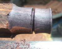 Load image into Gallery viewer, Holz Plug Anker crushed Türkis Stein Inlay blau Sonoholz dunkelbraun - chic-net.de
