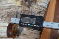 Load image into Gallery viewer, Holz Plug Auge Dreieck dreigeteilt gold double flared - chic-net.de
