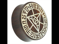 Load image into Gallery viewer, Holz Plug Auge Dreieck dreigeteilt silber double flared - chic-net.de
