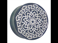 Cargar imagen en el visor de la galería, Holz Plug Blumen Wabe silber double flared - chic-net.de
