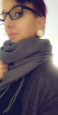 Cargar imagen en el visor de la galería, Holz Plug Perlmutt Inlay Gravur Blume des Lebens ribbed - chic-net.de
