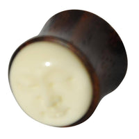 Load image into Gallery viewer, Holz Plug Sonoholz Bone Inlay Gesicht weiß - chic-net.de
