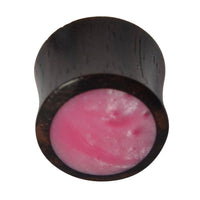 Load image into Gallery viewer, Holz Plug Sonoholz rosa schillernd Resin Inlay double flared - chic-net.de
