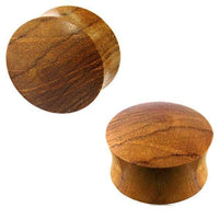 Load image into Gallery viewer, Holz Plug Teakholz braun Naturmaserung handgeschnitzt - chic-net.de
