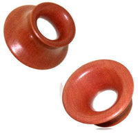 Load image into Gallery viewer, Holz Plug Trichter gewölbt braun Rosenholz Tunnel Unisex Ohrschmuck Ohrstecker Ohrringe - chic-net.de
