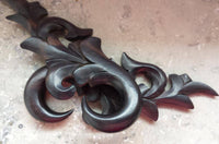 Load image into Gallery viewer, Holz schwarz 8mm Lobe Piercing Hook Flame 8cm lang - chic-net.de
