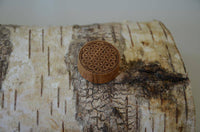Load image into Gallery viewer, Holz Teakholz Plug Blume des Lebens double flared - chic-net.de
