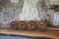 Cargar imagen en el visor de la galería, Holz Teakholz Plug Odins Horn Knotenrand double flared - chic-net.de
