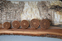 Load image into Gallery viewer, Holz Teakholz Plug Ornament braun double flared - chic-net.de
