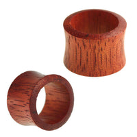 Load image into Gallery viewer, Holz Tunnel Rangasholz konvex schmal dunkelrot gemasert Organic - chic-net.de
