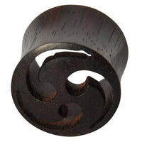 Cargar imagen en el visor de la galería, Holz Tunnel Sonoholz Triskele Inlay drei Sicheln Plug - chic-net.de
