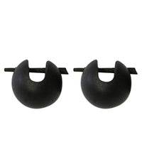Cargar imagen en el visor de la galería, Holzcreolen, Hart-Holz, ca. 1,1 cm Ø, schwarz, Ohrringe - chic-net.de
