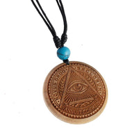 Load image into Gallery viewer, Holzkette Perlmutt verstellbar Baumwolle Muschel Kette Holz gold silber rund - chic-net.de
