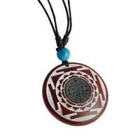 Load image into Gallery viewer, Holzkette Perlmutt verstellbar Baumwolle Muschel Kette Holz gold silber rund - chic-net.de
