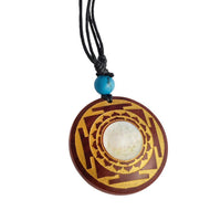 Load image into Gallery viewer, Holzkette Perlmutt verstellbar Baumwolle Muschel Kette Holz gold silber rund - chic-net.de
