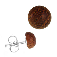 Load image into Gallery viewer, Holzohrstecker Edelstahl Halbkugel verschiedene Holzarten unisex - chic-net.de
